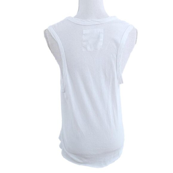 Frank & Eileen Tee Lab Classic White Sleeveless Distressed-Design T-Shirt - Picture 2 of 7